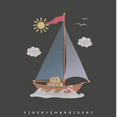 Charming Sailboat Embroidery Design | FineryEmbroidery - FineryEmbroidery